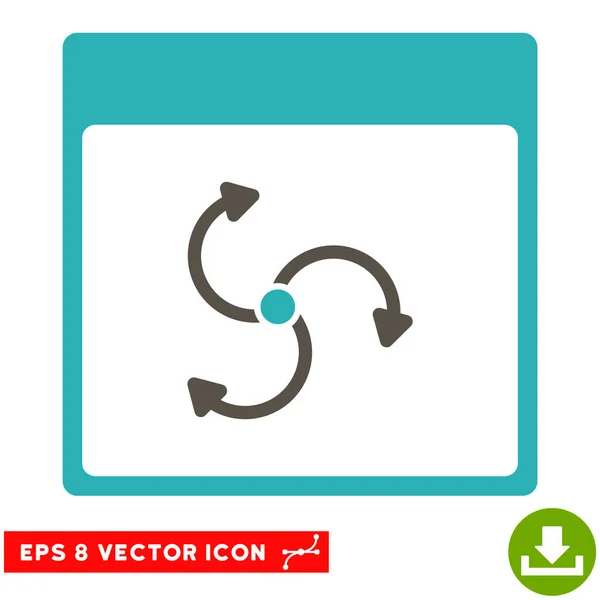 Zyklon Kalenderseite Vektor eps Symbol — Stockvektor