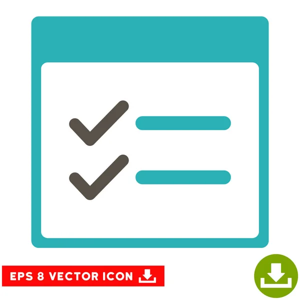 Artículos hechos Calendario Página Vector Eps Icon — Vector de stock