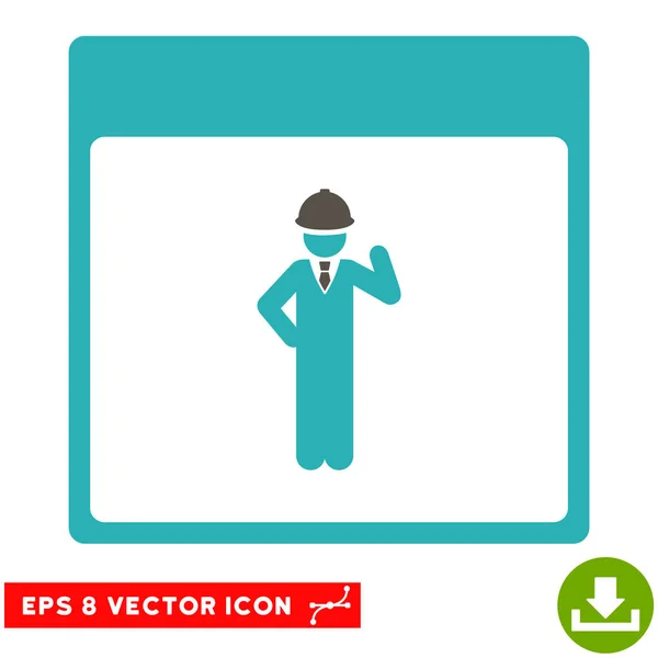 Ingeniero Calendario Página Vector Eps Icono — Vector de stock