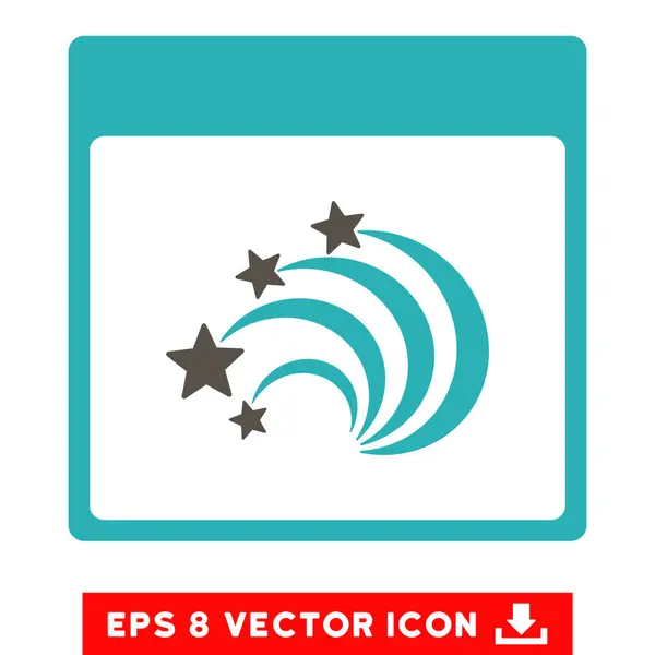 Fogos de artifício festivos Calendário Página Vector Eps Icon — Vetor de Stock