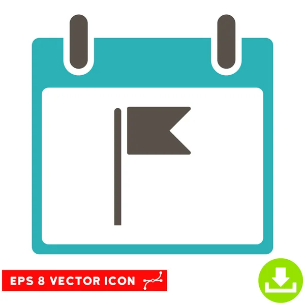 Flagge Kalender Tag Vektor eps Symbol — Stockvektor