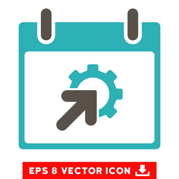 Getriebe Integration Kalender Tag Vektor eps Symbol — Stockvektor