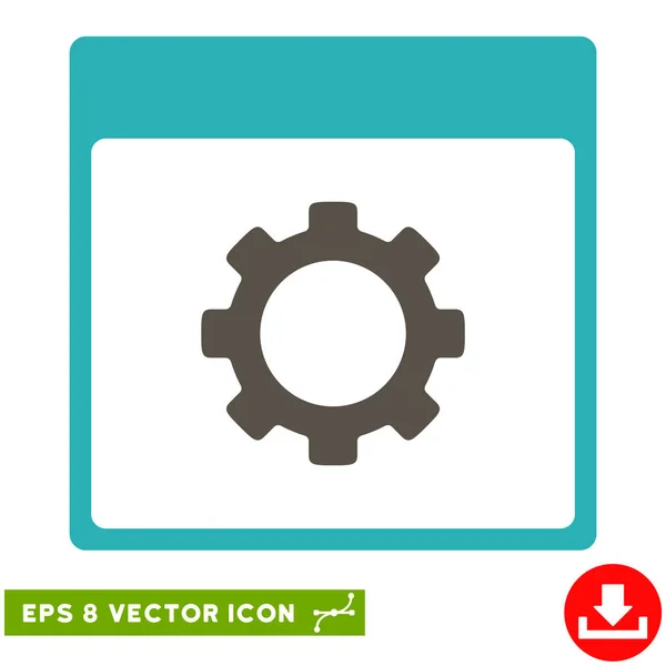 Gear Options Calendar Page Vector Eps Icon — Stock Vector