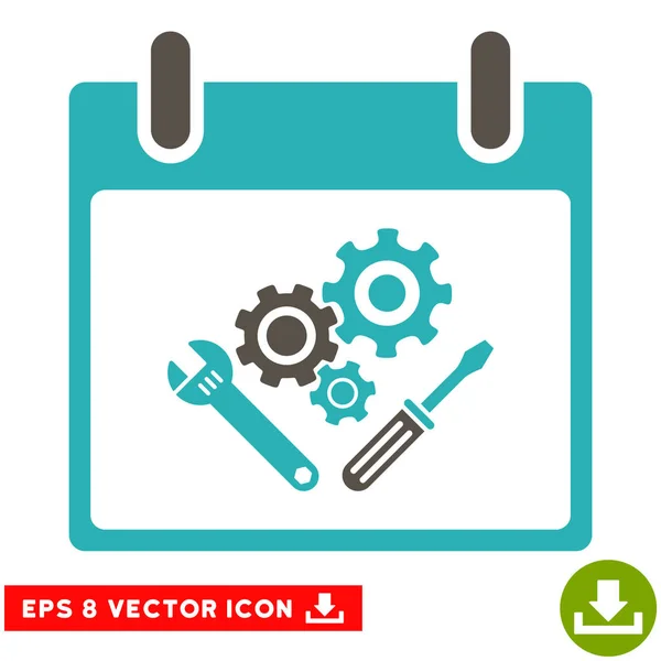 Instrument Werkzeuge Kalender Tag Vektor eps Symbol — Stockvektor