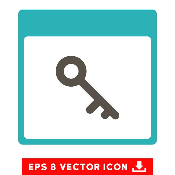 Schlüssel Kalenderseite Vektor eps Symbol — Stockvektor