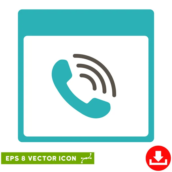Phone Call Calendar Page Vector Eps Icon — Stock Vector
