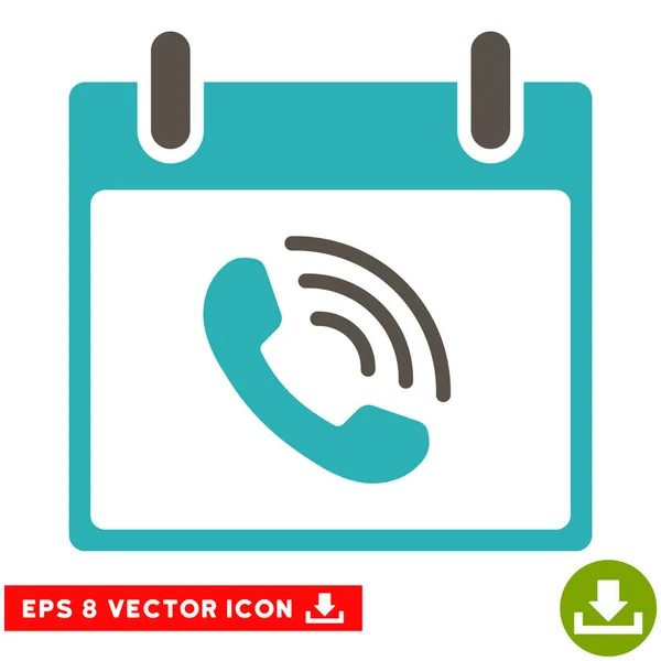 Phone Call Calendar Day Vector Eps Icon — Stock Vector