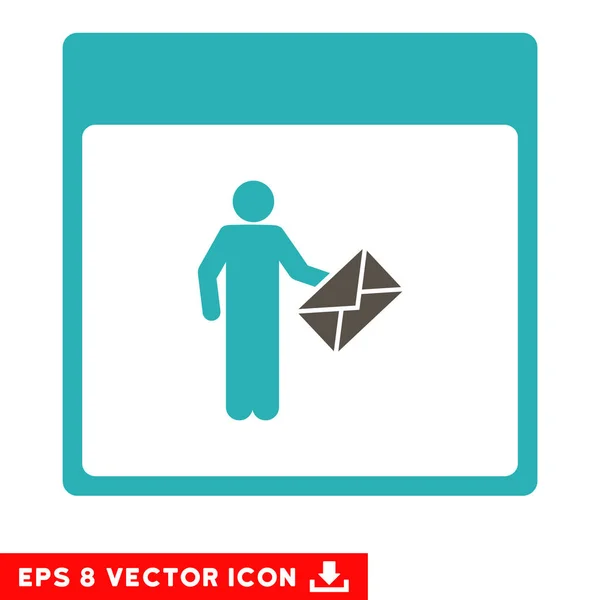 Postmann Kalender Seite Vektor eps Symbol — Stockvektor