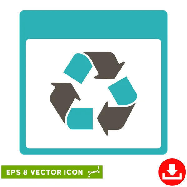 Recycling Kalender Seite Vektor eps Symbol — Stockvektor