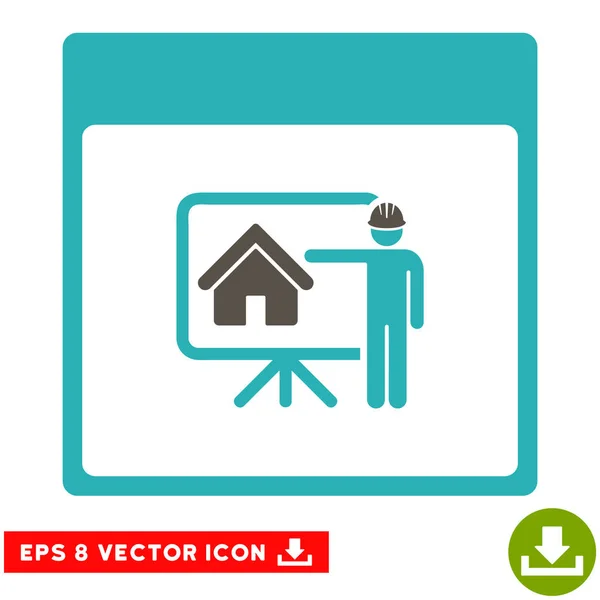 Développeur immobilier Calendrier Page vectorielle Eps Icône — Image vectorielle