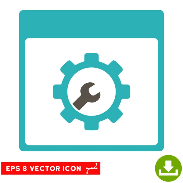 Ferramentas de Configuração Página de Calendário Vector Eps Icon — Vetor de Stock