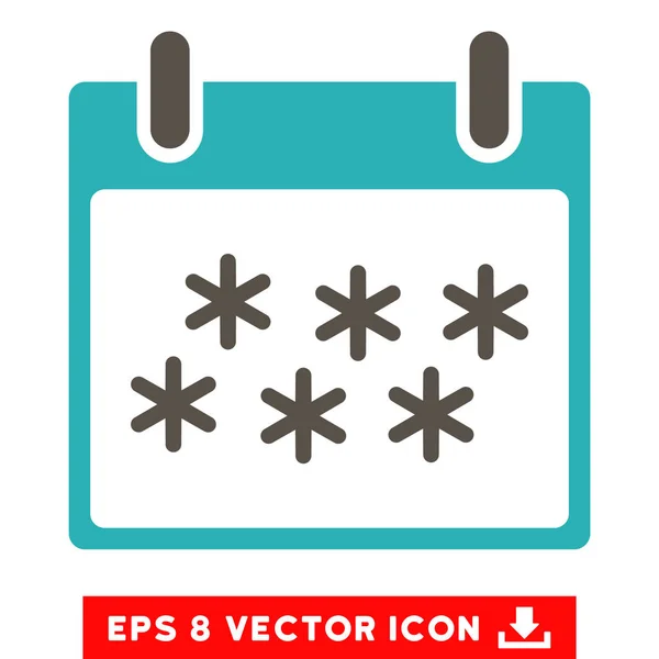 Día del calendario de nieve Vector Eps icono — Vector de stock