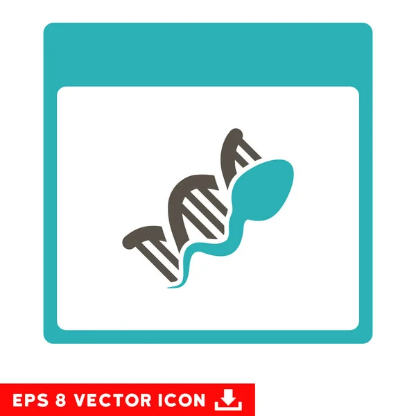 Sperme ADN Réplication Calendrier Page vectorielle Eps Icône — Image vectorielle