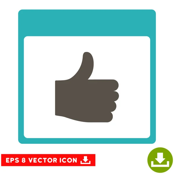 Thumb Up Calendar Page Vector Eps Icon — Stock Vector