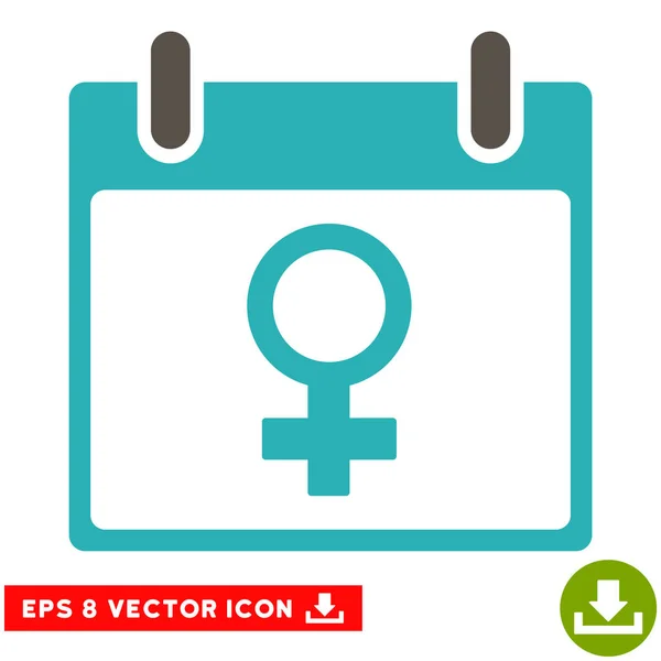 Venus Female Symbol Calendar Day Vector Eps Icon — Stock Vector