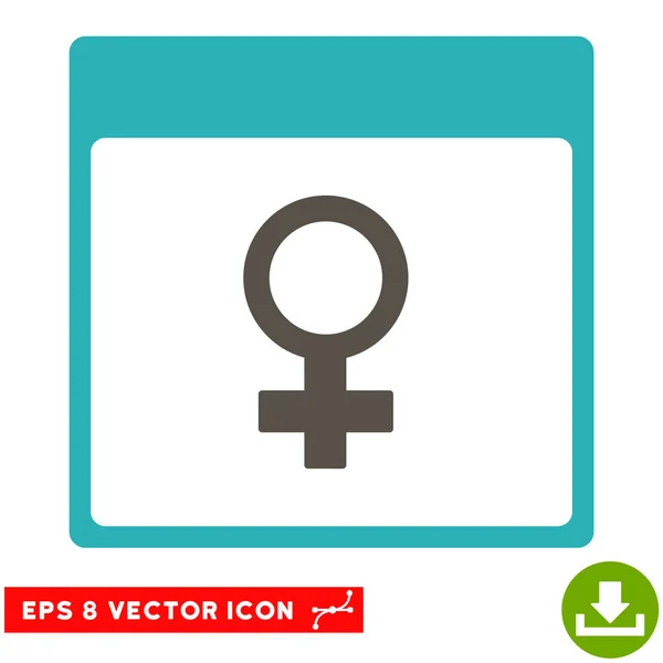 Venus Kvinne Symbol Kalenderside Vektor Eps Icon – stockvektor