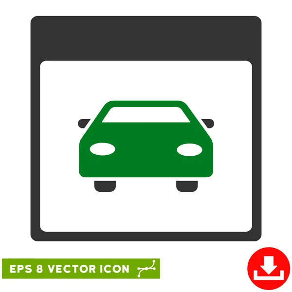 Automóvel Carro Calendário Página Vetor Eps Ícone — Vetor de Stock