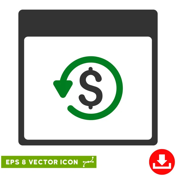 Chargeback Kalenderseite Vektor eps Symbol — Stockvektor