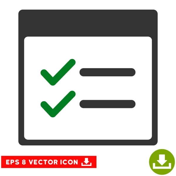 Done Items Calendar Page Vector Eps Icon — Stock Vector