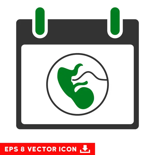 Embryo Kalendertag Vektor eps Symbol — Stockvektor