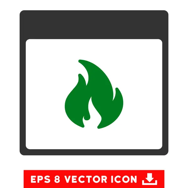 Calendrier incendie Page vectoriel Eps Icône — Image vectorielle
