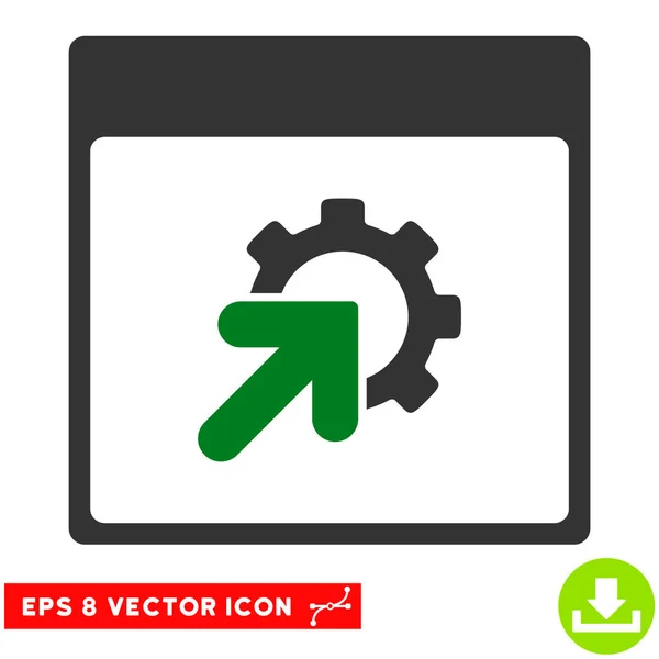 Gear Integração Calendário Página Vector Eps Icon —  Vetores de Stock