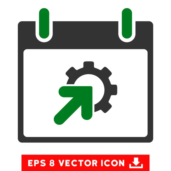 Intégration d'engrenages Calendrier Jour vectoriel Eps Icône — Image vectorielle