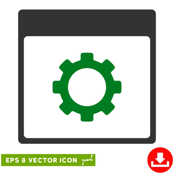 Getriebeoptionen Kalenderseite Vektor eps-Symbol — Stockvektor