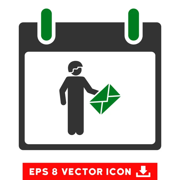 Calendário do carteiro Dia Vector Eps Ícone — Vetor de Stock