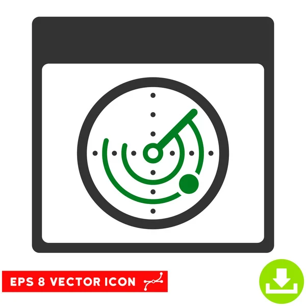 Radar Calendar Page Vector Eps Icon — Stock Vector
