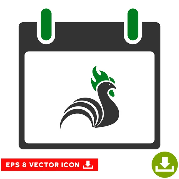 Hahn Kalender Tag Vektor eps Symbol — Stockvektor