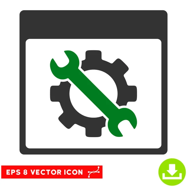 Einstellungen tools kalenderseite vektor eps icon — Stockvektor