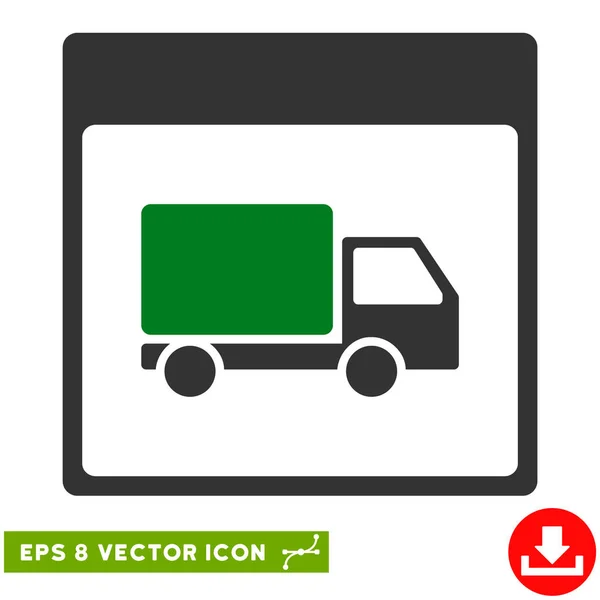 Shipment Truck Calendar Page Vector Eps Icon — Stock Vector
