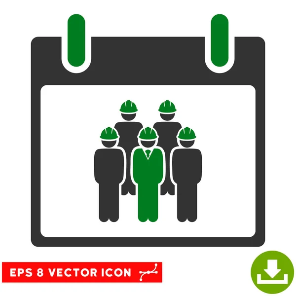 Staff Calendar Day Vector Eps Icon — Stock Vector