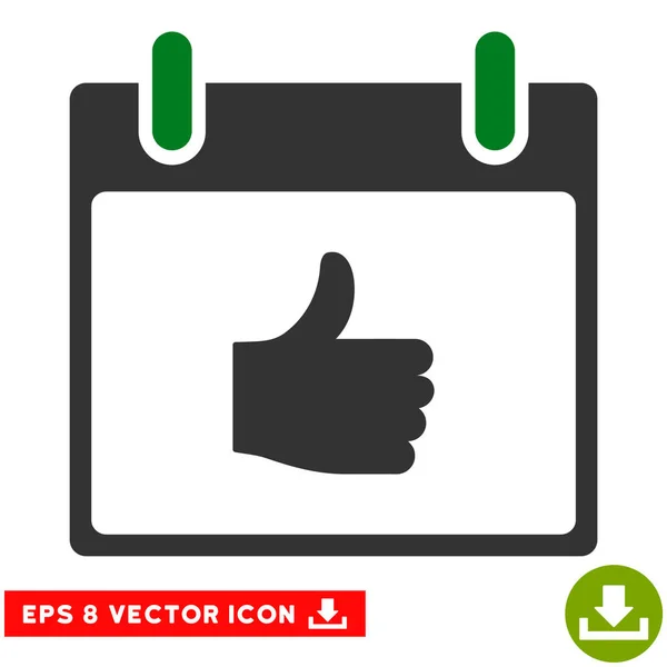 Thumb Up Calendar Day Vector Eps Icon — Stock Vector