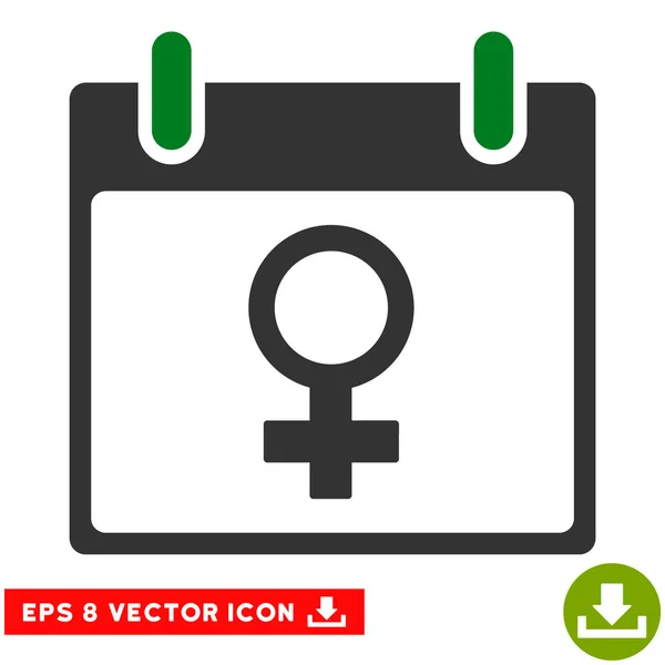 Venus Female Symbol Calendar Day Vector Eps Icon — Stock Vector