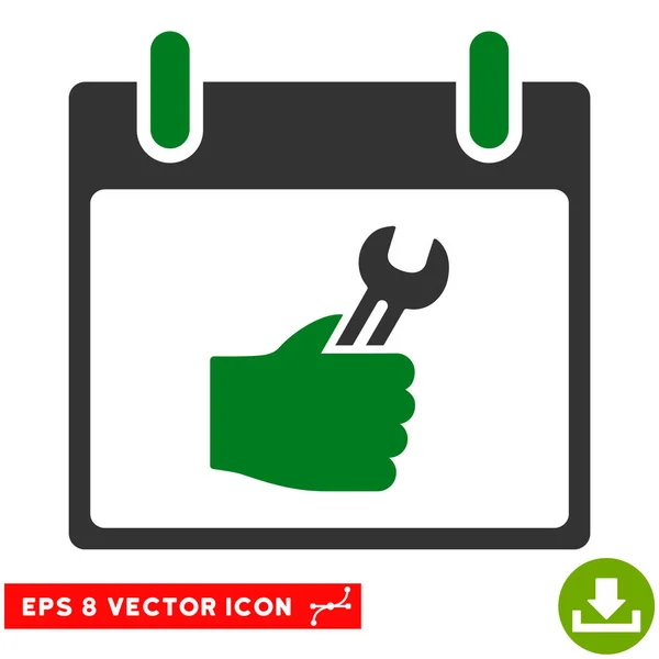 Chave de serviço Calendário de mão Dia Vector Eps Ícone — Vetor de Stock