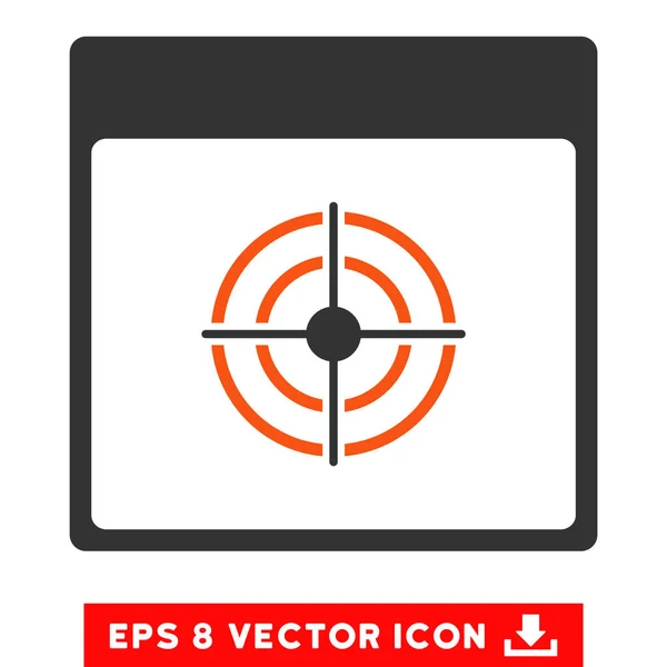 Bullseye Calendário Página Vector Eps Icon — Vetor de Stock