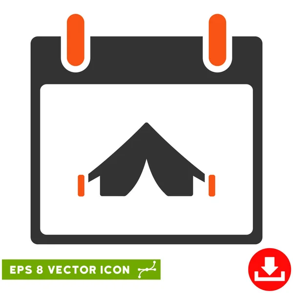 Camping Calendário Dia Vector Eps Ícone —  Vetores de Stock