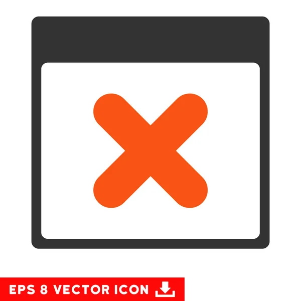 Cancelar la página del calendario Vector Eps icono — Vector de stock