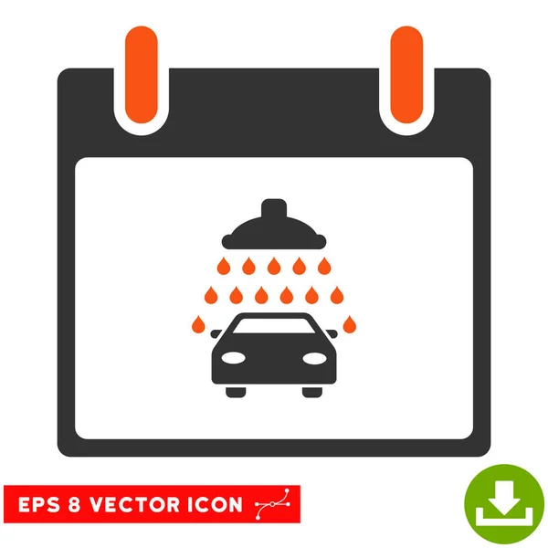 Auto Dusche Kalender Tag Vektor eps Symbol — Stockvektor