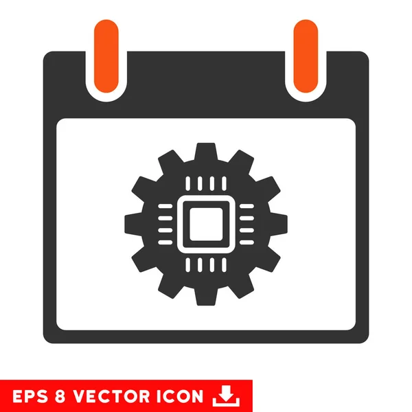 Chip Gear kalenderpictogram dag Vector Eps — Stockvector
