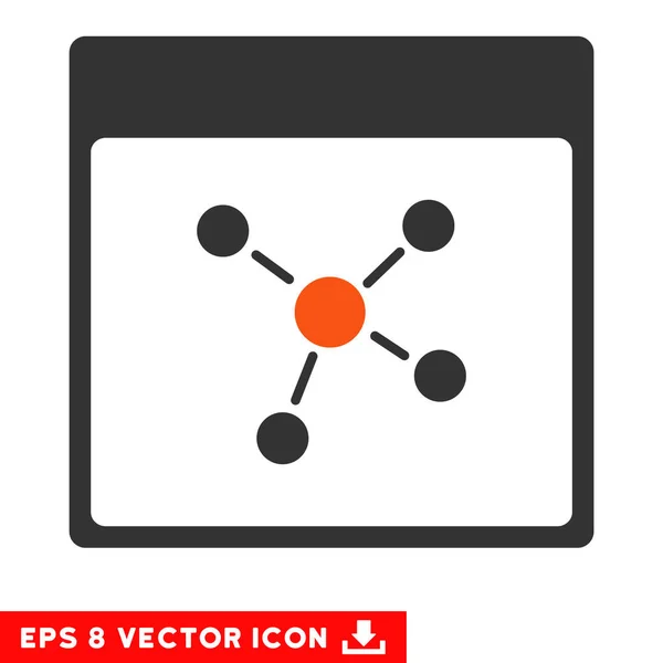Conexiuni Calendar Pagina Vector Eps Icon — Vector de stoc