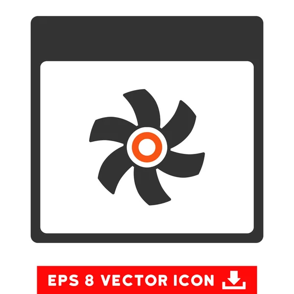 Fan Calendar Page Vector Eps Icon — Stock Vector