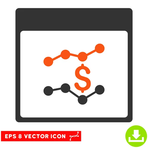 Finanzdiagramme Kalender Seite Vektor eps Symbol — Stockvektor