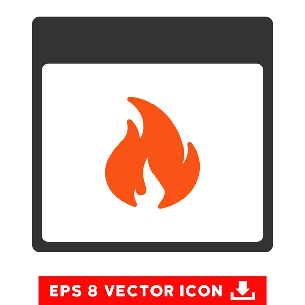 Feuer Kalender Seite Vektor eps Symbol — Stockvektor