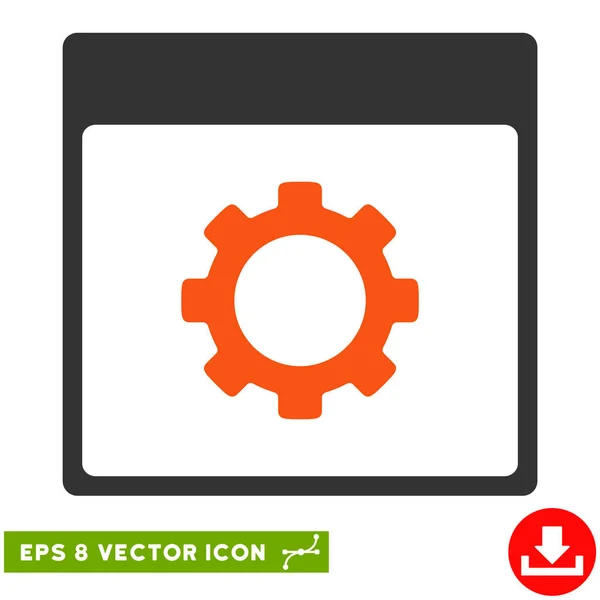 Opções de engrenagem Página do calendário Vector Eps Icon — Vetor de Stock