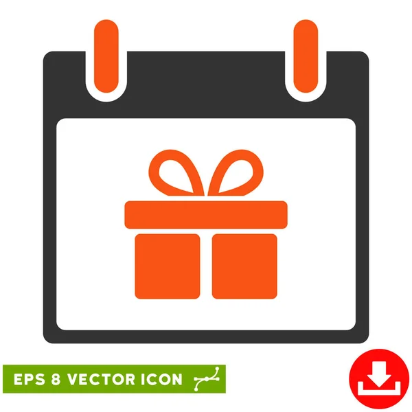 Caja de regalo Calendario Día Vector Eps Icono — Vector de stock