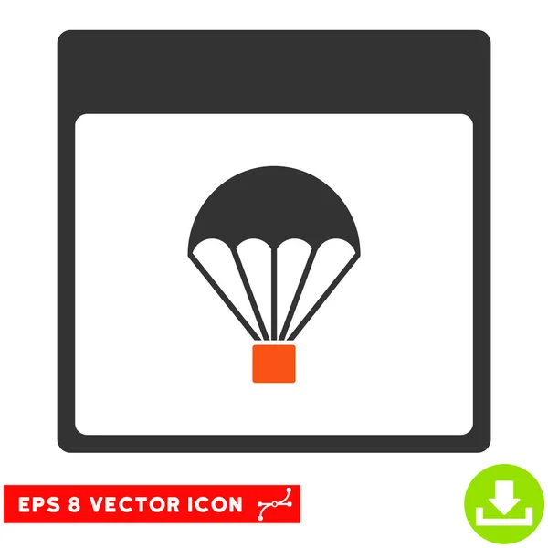 Fallschirm Kalender Seite Vektor eps Symbol — Stockvektor