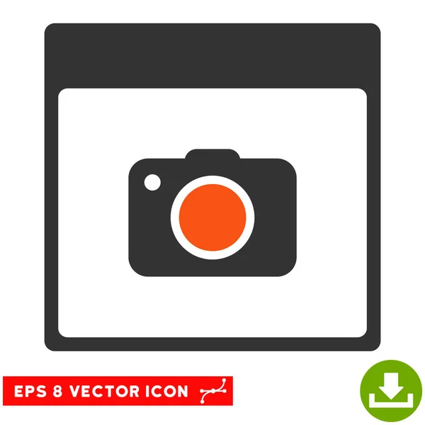 Foto cámara Calendario Página Vector Eps icono — Vector de stock